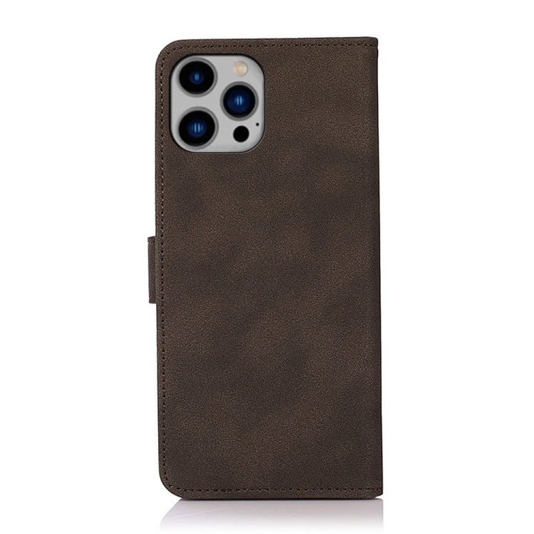 For iPhone 15 Pro Max KHAZNEH Matte Texture Leather Phone Case(Brown) - HoMEdemic™ 