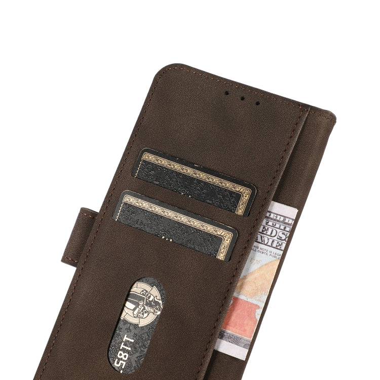 For iPhone 15 Pro Max KHAZNEH Matte Texture Leather Phone Case(Brown) - HoMEdemic™ 