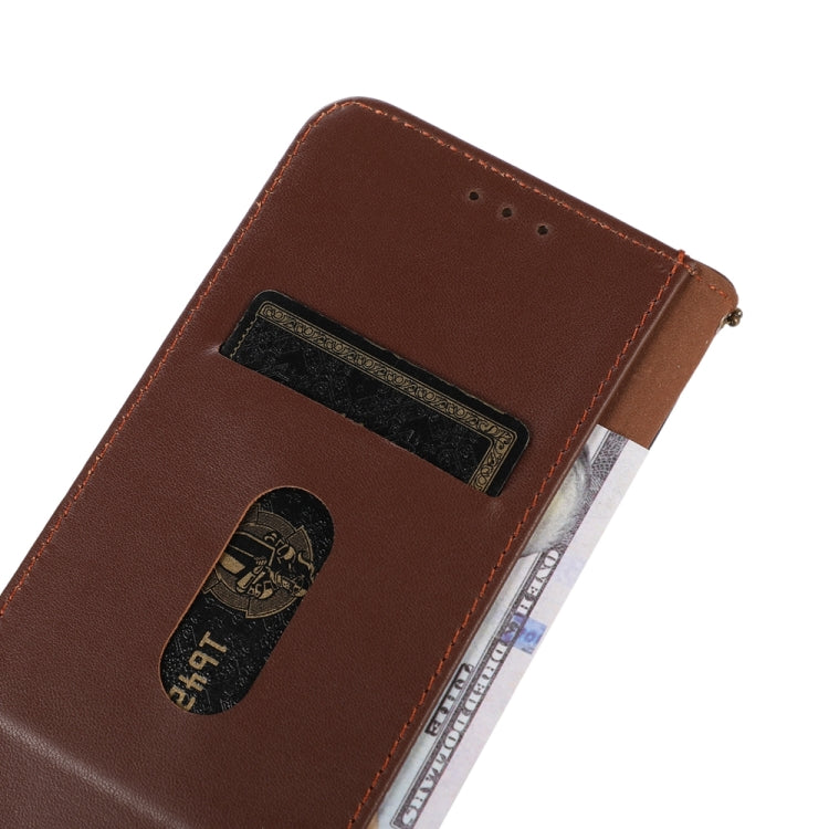 For iPhone 15 Pro Max KHAZNEH Nappa Top Layer Cowhide Leather Phone Case(Brown) - HoMEdemic™ 