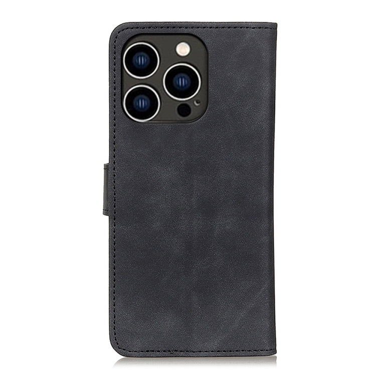 For iPhone 15 Pro Max KHAZNEH Retro Texture Leather Phone Case(Black) - HoMEdemic™ 
