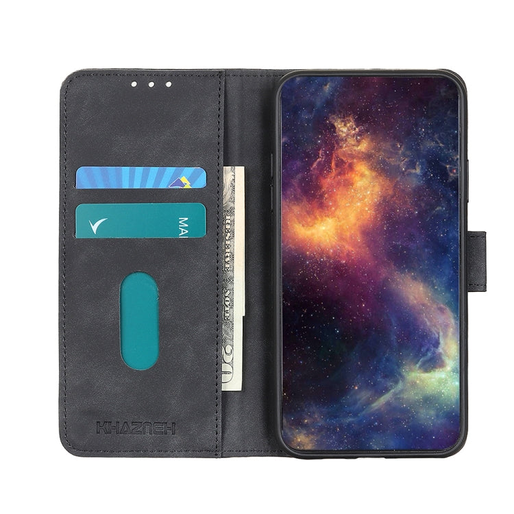 For iPhone 15 Pro Max KHAZNEH Retro Texture Leather Phone Case(Black) - HoMEdemic™ 