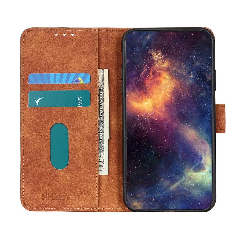 For iPhone 15 Pro Max KHAZNEH Retro Texture Leather Phone Case(Brown) - HoMEdemic™ 