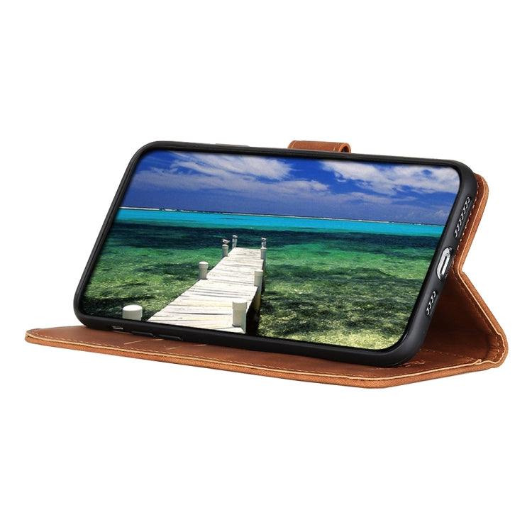 For iPhone 15 Pro Max KHAZNEH Retro Texture Leather Phone Case(Brown) - HoMEdemic™ 