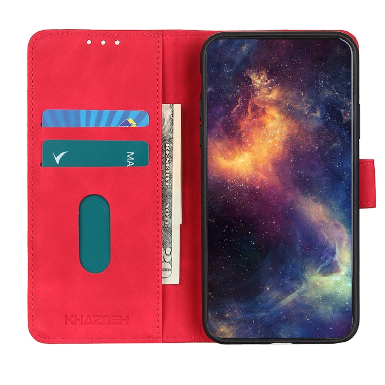 For iPhone 15 Pro Max KHAZNEH Retro Texture Leather Phone Case(Red) - HoMEdemic™ 