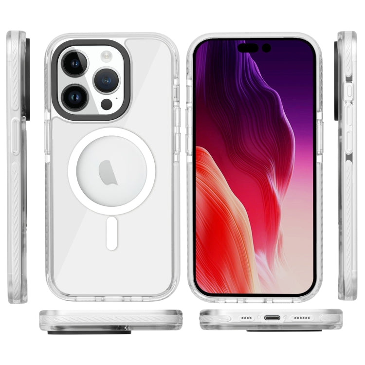 For iPhone 15 Pro Max Kingsteel Wolf MagSafe Transparent Phone Case(White) - HoMEdemic™ 