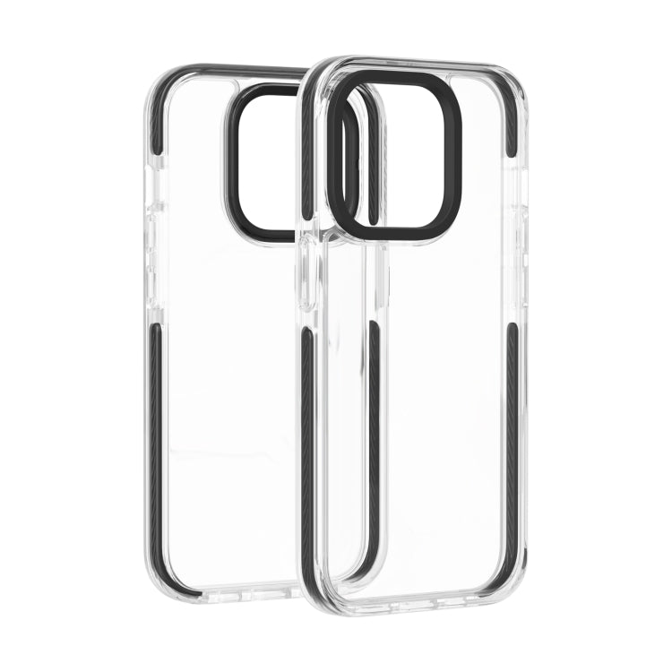 For iPhone 15 Pro Max Kingsteel Wolf Transparent Phone Case(Black) - HoMEdemic™ 