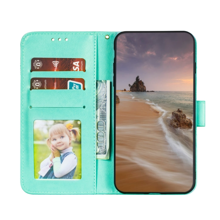 For iPhone 15 Pro Max Lace Flower Embossing Flip Leather Phone Case(Green) - HoMEdemic™ 