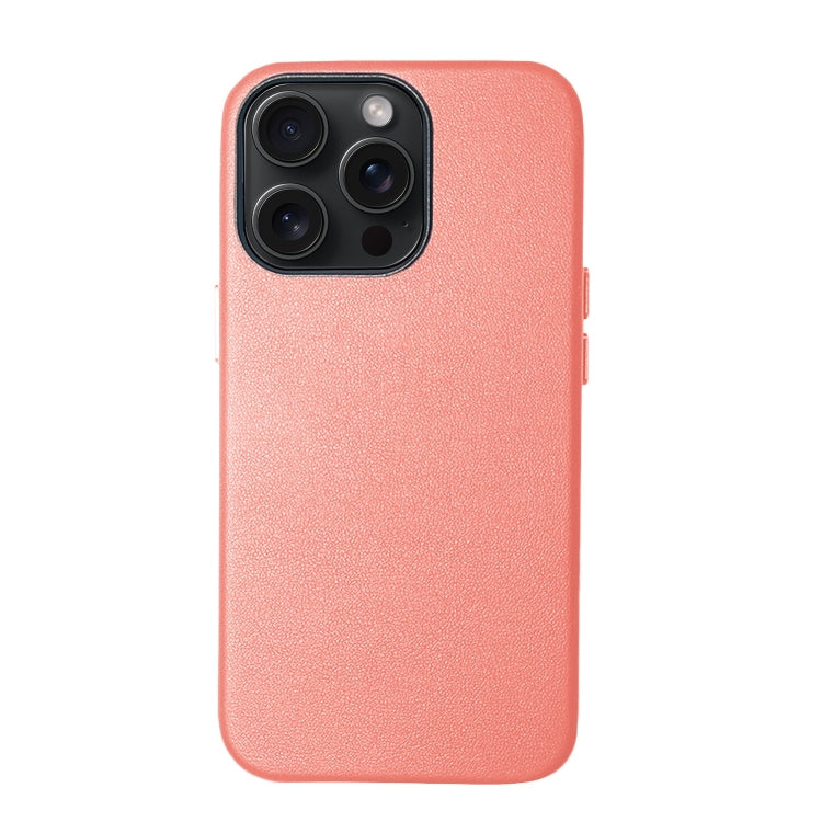 For iPhone 15 Pro Max Lamb Grain PU Back Cover Phone Case(Pink) - HoMEdemic™ 