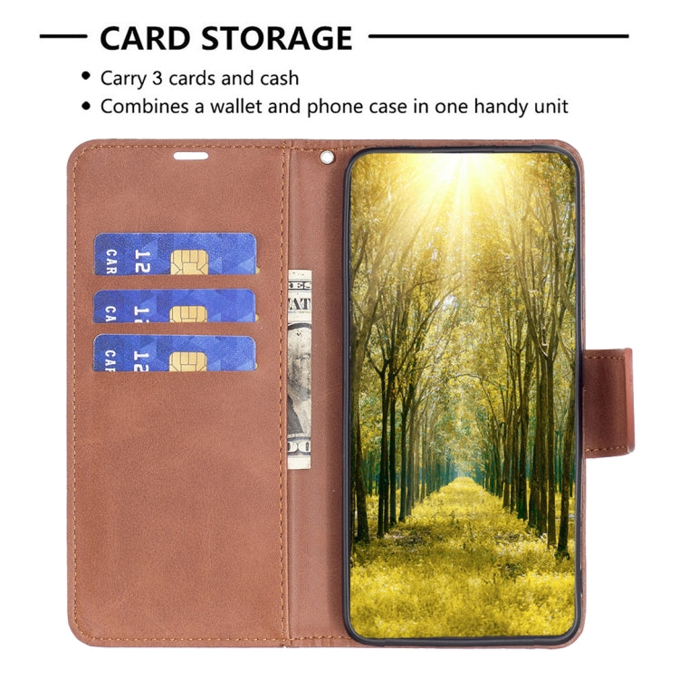 For iPhone 15 Pro Max Lambskin Texture Pure Color Flip Leather Phone Case(Brown) - HoMEdemic™ 