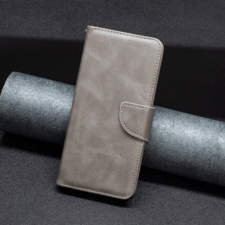 For iPhone 15 Pro Max Lambskin Texture Pure Color Flip Leather Phone Case(Grey) - HoMEdemic™ 