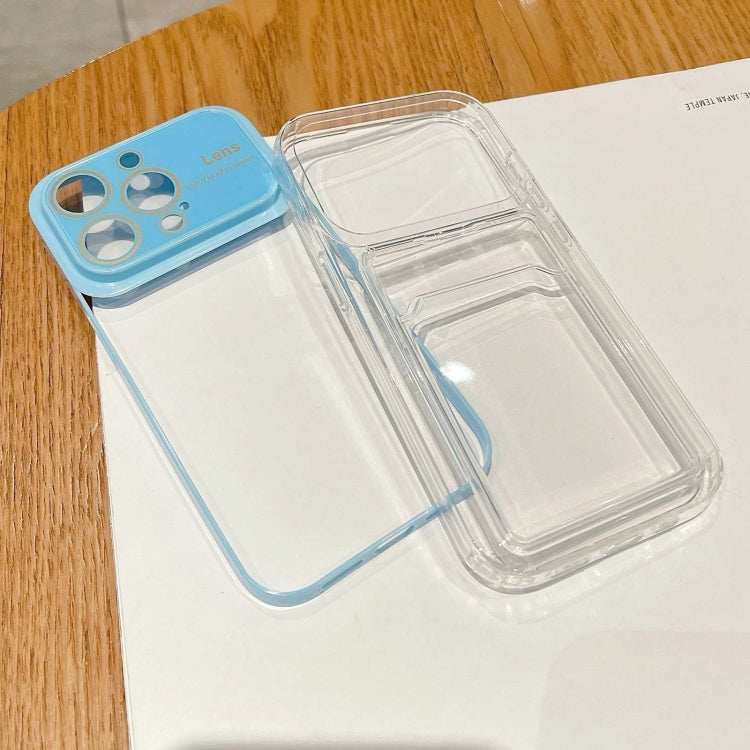For iPhone 15 Pro Max Large Window PC Hybrid TPU Phone Case with Card Slot(White) - HoMEdemic™ 