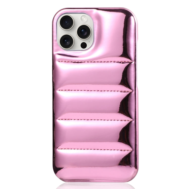 For iPhone 15 Pro Max Laser Aurora Down Jacket All-inclusive Phone Case(Pink) - HoMEdemic™ 