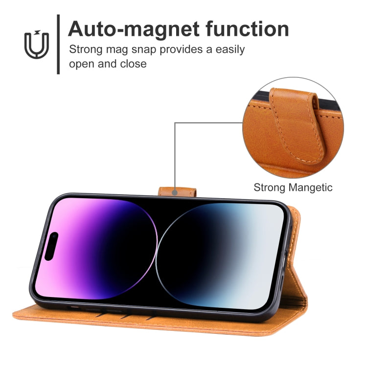 For iPhone 15 Pro Max Leather Phone Case(Brown) - HoMEdemic™ 