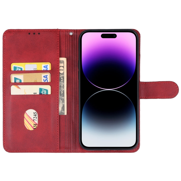 For iPhone 15 Pro Max Leather Phone Case(Red) - HoMEdemic™ 