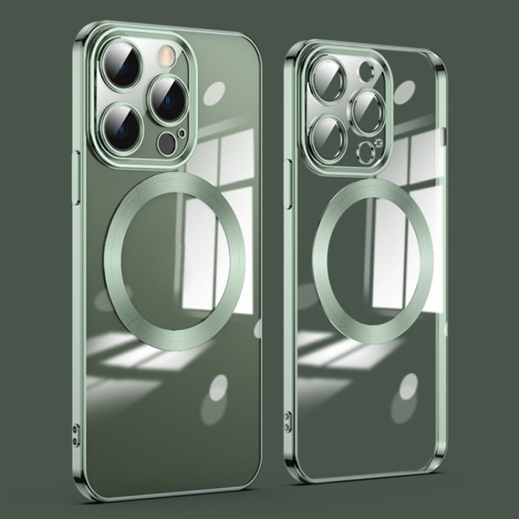 For iPhone 15 Pro Max Lens Protector MagSafe Electroplated Phone Case(Green) - HoMEdemic™ 