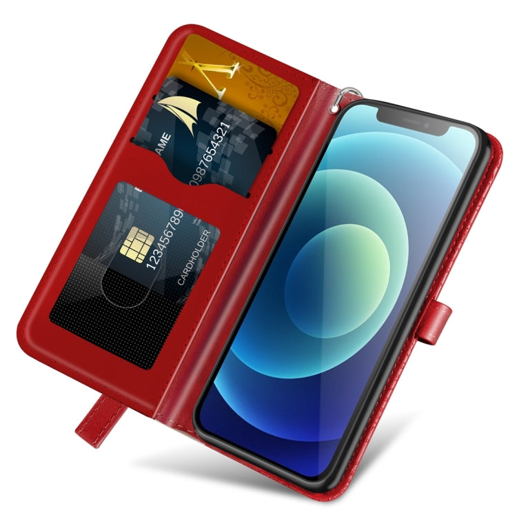 For iPhone 15 Pro Max Life Tree Embossing Pattern Leather Phone Case(Red) - HoMEdemic™ 