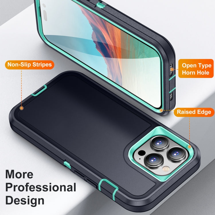 For iPhone 15 Pro Max Life Waterproof Rugged Phone Case(Dark Blue + Light Blue) - HoMEdemic™ 