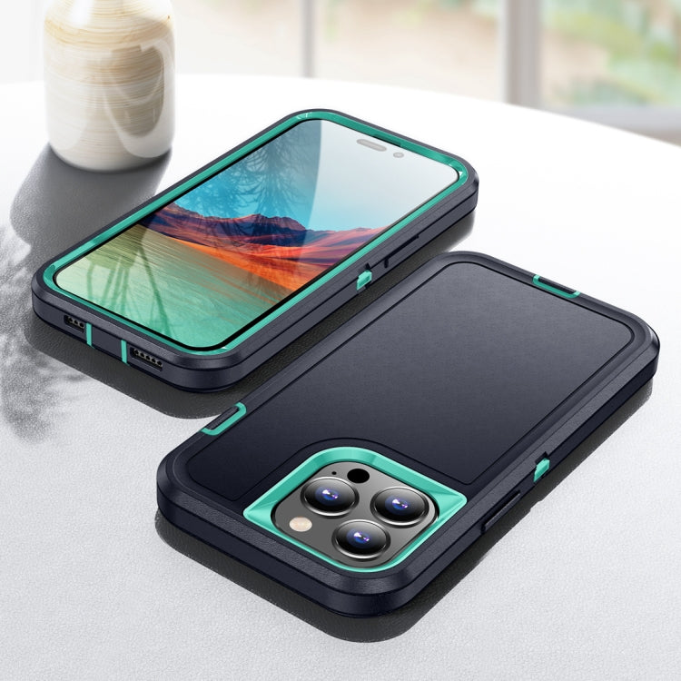 For iPhone 15 Pro Max Life Waterproof Rugged Phone Case(Dark Blue + Light Blue) - HoMEdemic™ 