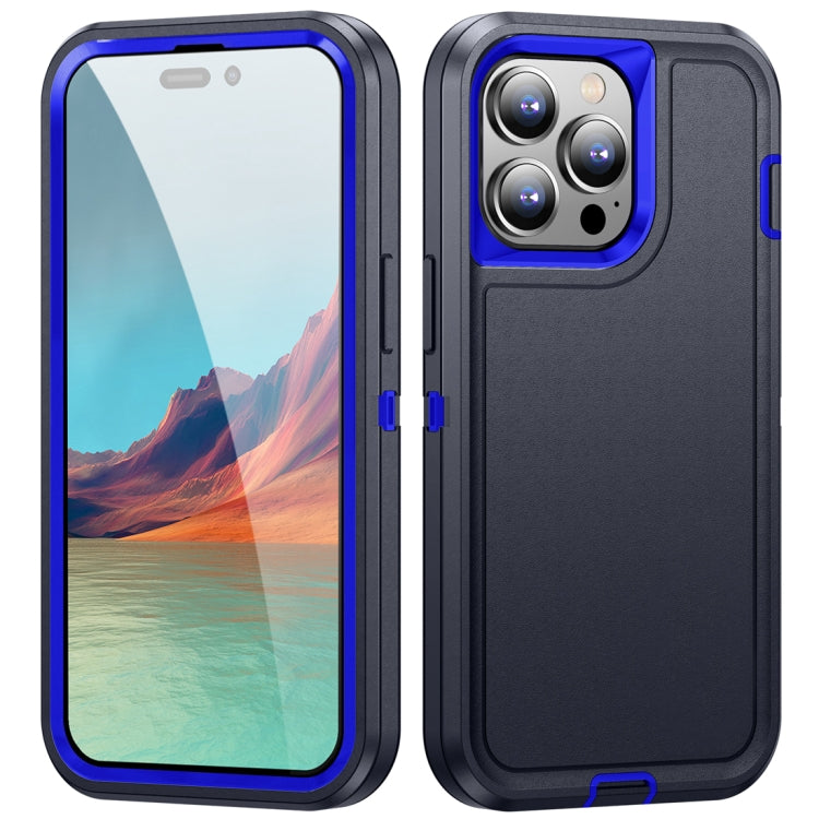 For iPhone 15 Pro Max Life Waterproof Rugged Phone Case(Dark Blue + Royal Blue) - HoMEdemic™ 