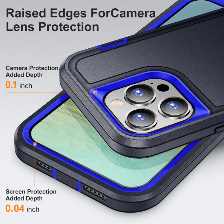 For iPhone 15 Pro Max Life Waterproof Rugged Phone Case(Dark Blue + Royal Blue) - HoMEdemic™ 