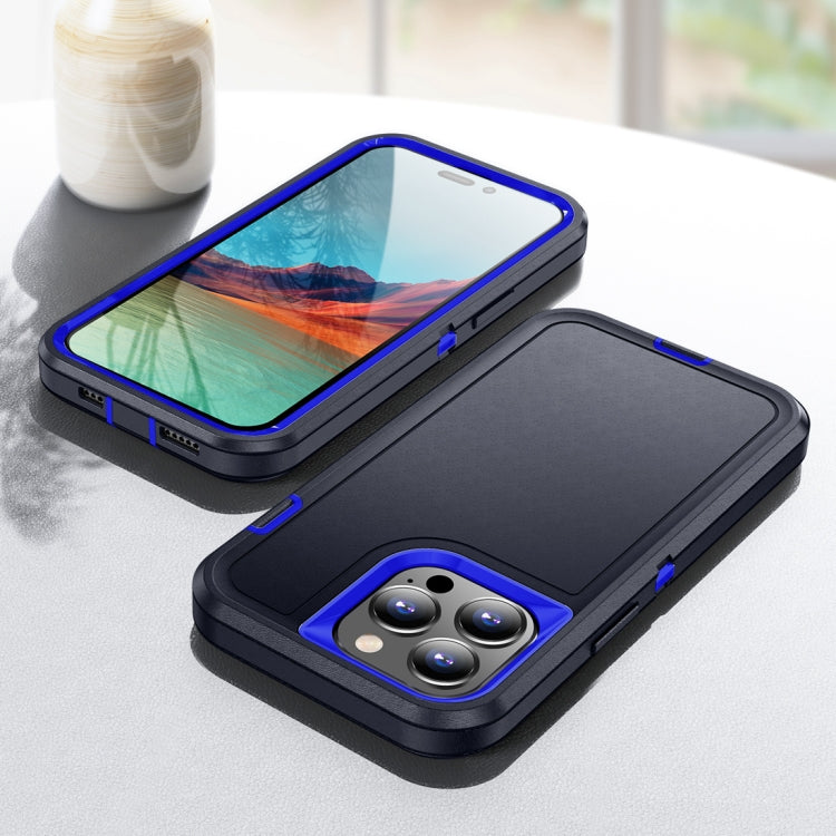 For iPhone 15 Pro Max Life Waterproof Rugged Phone Case(Dark Blue + Royal Blue) - HoMEdemic™ 