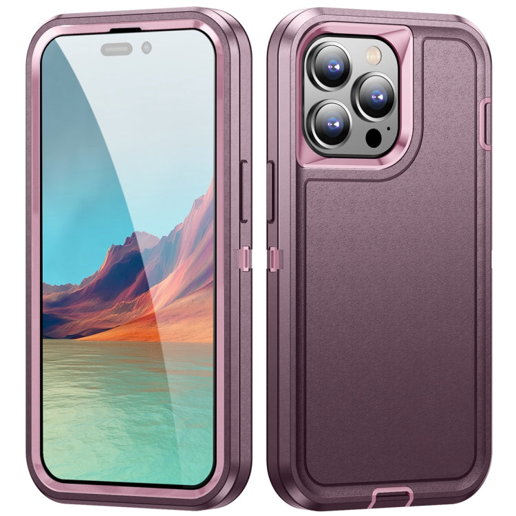 For iPhone 15 Pro Max Life Waterproof Rugged Phone Case(Purple + Pink) - HoMEdemic™ 