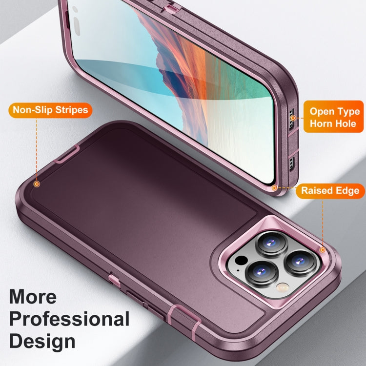 For iPhone 15 Pro Max Life Waterproof Rugged Phone Case(Purple + Pink) - HoMEdemic™ 