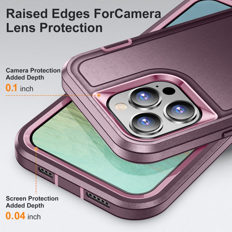 For iPhone 15 Pro Max Life Waterproof Rugged Phone Case(Purple + Pink) - HoMEdemic™ 