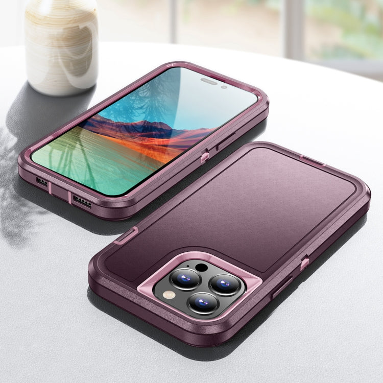 For iPhone 15 Pro Max Life Waterproof Rugged Phone Case(Purple + Pink) - HoMEdemic™ 