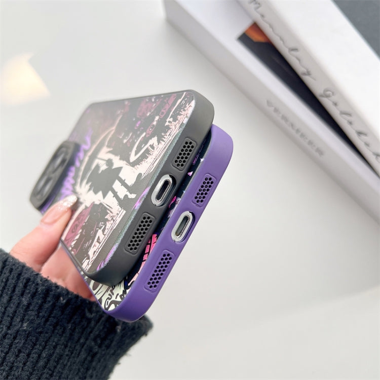 For iPhone 15 Pro Max Liquid Angel Eyes Bumbershoot TPU Phone Case(Purple) - HoMEdemic™ 