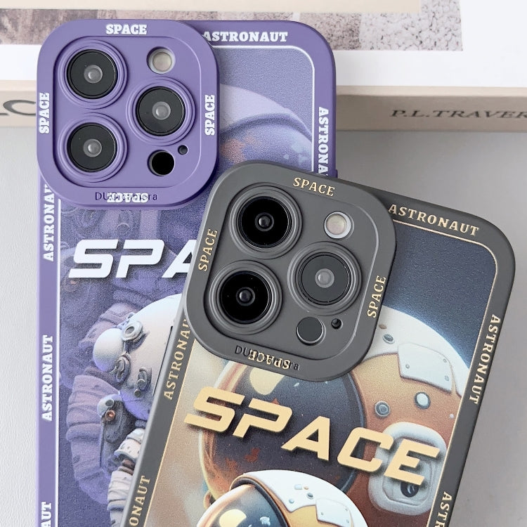For iPhone 15 Pro Max Liquid Angel Eyes Giant Astronaut TPU Phone Case(Purple) - HoMEdemic™ 