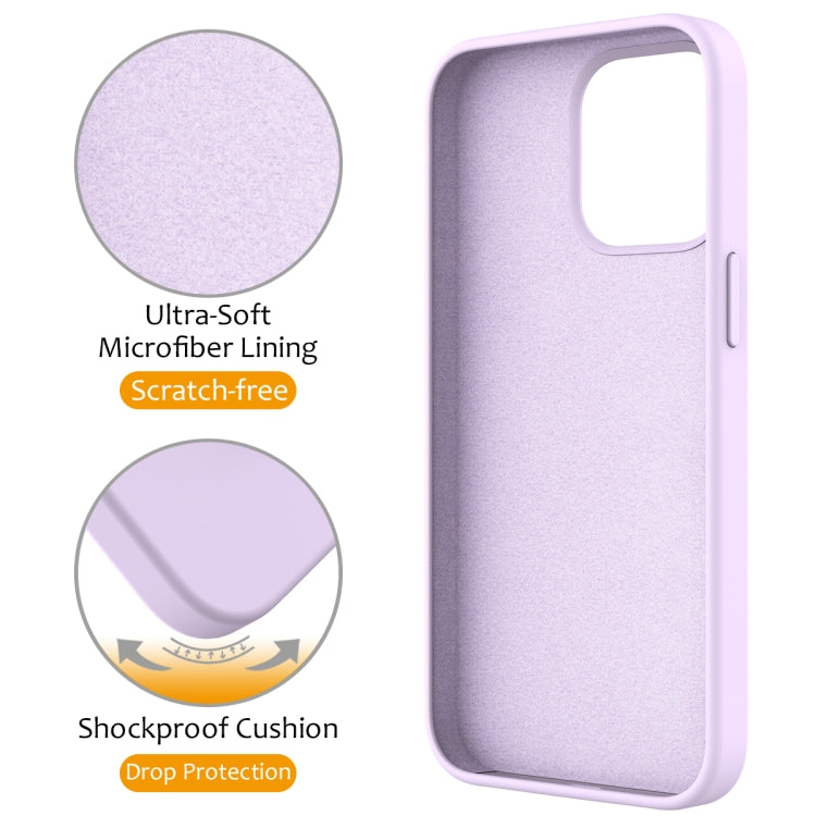 For iPhone 15 Pro Max Liquid Silicone MagSafe Magnetic Phone Case with Ring Holder(Lilac Purple) - HoMEdemic™ 