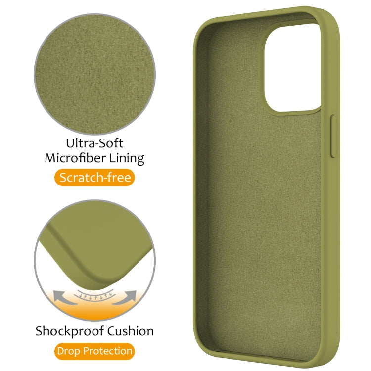For iPhone 15 Pro Max Liquid Silicone MagSafe Magnetic Phone Case with Ring Holder(Willow Green) - HoMEdemic™ 