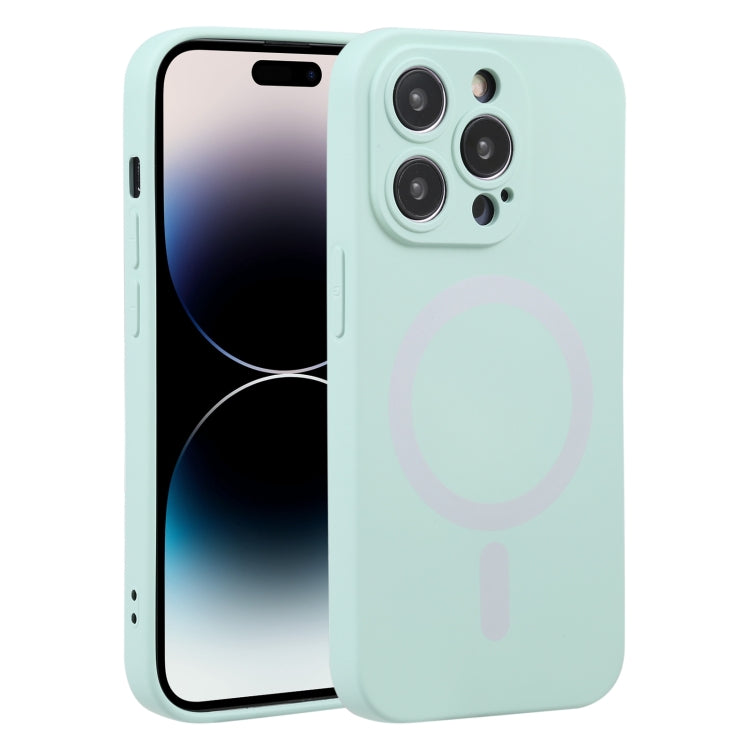 For iPhone 15 Pro Max Liquid Silicone Magsafe Phone Case(Light Cyan) - HoMEdemic™ 