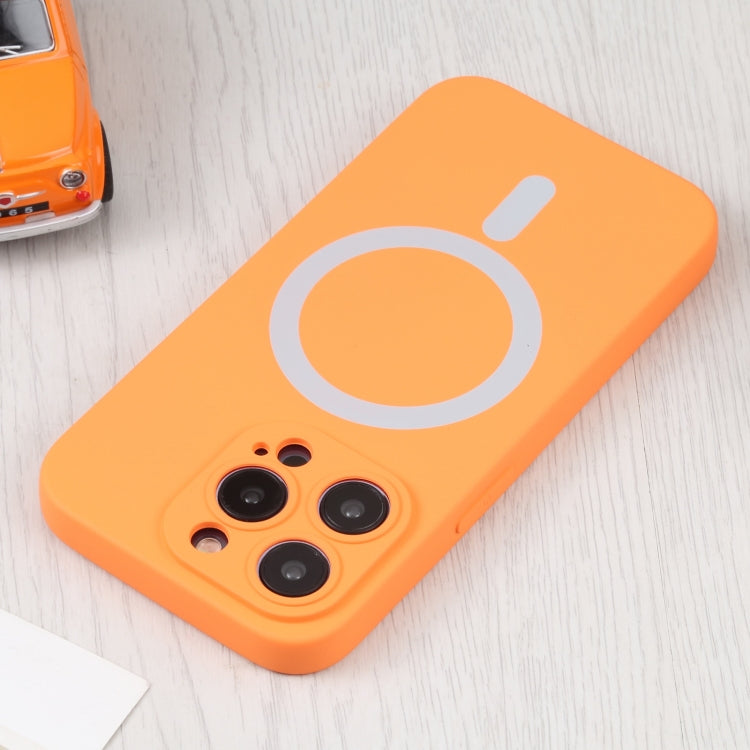 For iPhone 15 Pro Max Liquid Silicone Magsafe Phone Case(Orange) - HoMEdemic™ 