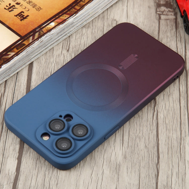 For iPhone 15 Pro Max Liquid TPU Silicone Gradient MagSafe Phone Case(Blue Purple) - HoMEdemic™ 