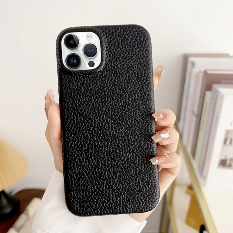 For iPhone 15 Pro Max Litchi Texture All-inclusive Shockproof Phone Case(Black) - HoMEdemic™ 