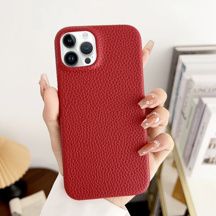 For iPhone 15 Pro Max Litchi Texture All-inclusive Shockproof Phone Case(Red) - HoMEdemic™ 