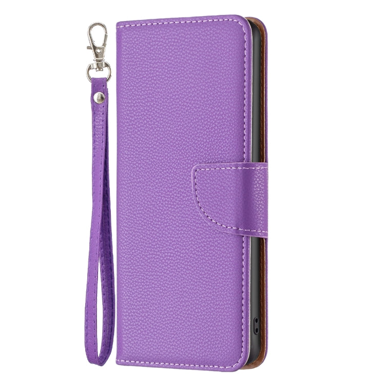 For iPhone 15 Pro Max Litchi Texture Pure Color Flip Leather Phone Case(Purple) - HoMEdemic™ 