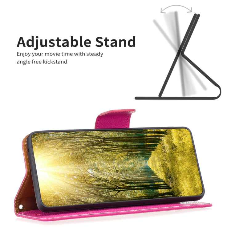 For iPhone 15 Pro Max Litchi Texture Pure Color Flip Leather Phone Case(Rose Red) - HoMEdemic™ 