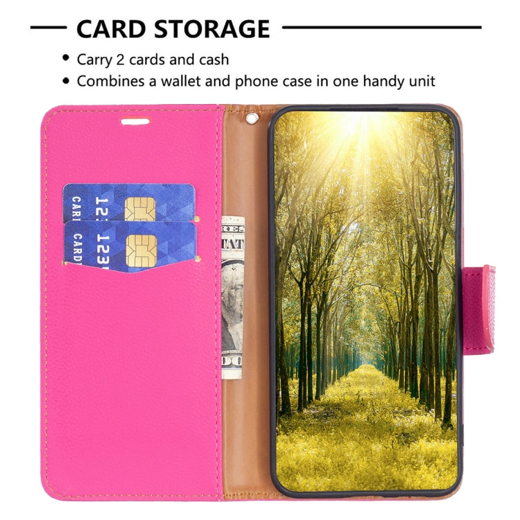 For iPhone 15 Pro Max Litchi Texture Pure Color Flip Leather Phone Case(Rose Red) - HoMEdemic™ 