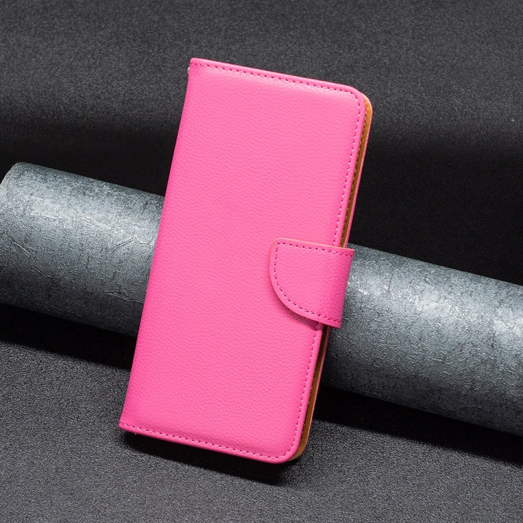 For iPhone 15 Pro Max Litchi Texture Pure Color Flip Leather Phone Case(Rose Red) - HoMEdemic™ 