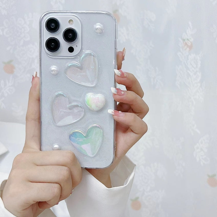 For iPhone 15 Pro Max Love Epoxy TPU Phone Case(Transparent) - HoMEdemic™ 