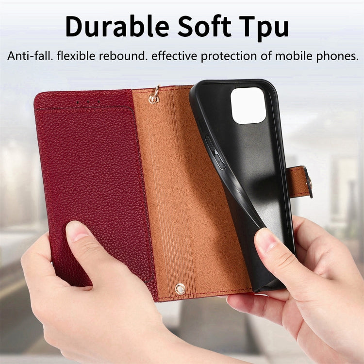 For iPhone 15 Pro Max Love Zipper Lanyard Leather Phone Case(Red) - HoMEdemic™ 