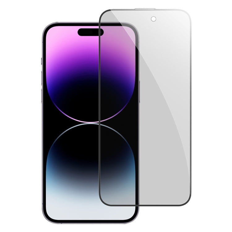 For iPhone 15 Pro Max MOMAX 0.3mm 3D Anti-peep Tempered Glass Film(Black) - HoMEdemic™ 