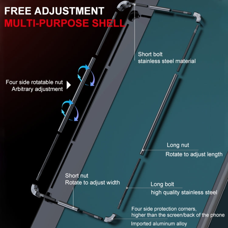 For iPhone 15 Pro Max Machinist Metal Phone Protective Frame(Black) - HoMEdemic™ 
