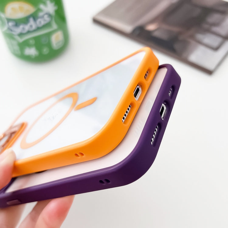 For iPhone 15 Pro Max MagSafe Acrylic Hybrid TPU Holder Phone Case with Lens film(Green) - HoMEdemic™ 