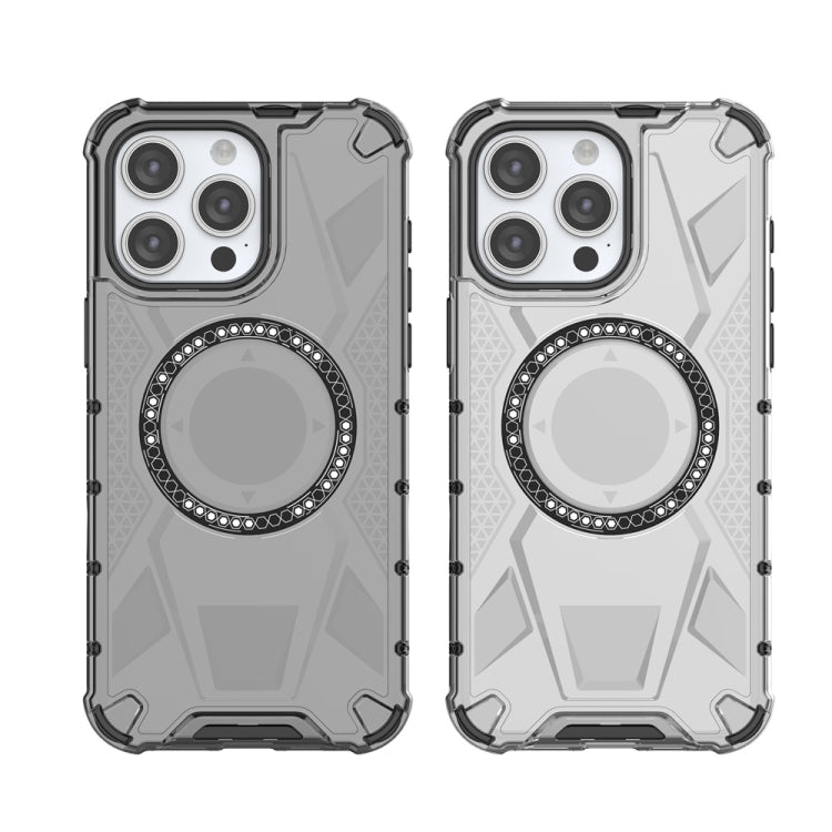 For iPhone 15 Pro Max MagSafe Armor Holder PC Hybrid TPU Phone Case(White) - HoMEdemic™ 