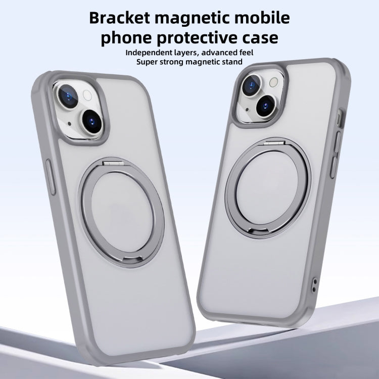 For iPhone 15 Pro Max MagSafe Holder PC Hybrid TPU Phone Case(Matte Grey) - HoMEdemic™ 