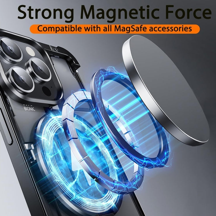 For iPhone 15 Pro Max MagSafe Magnetic Frameless Holder Phone Case(Black) - HoMEdemic™ 